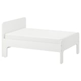 SLÄKT Estructura cama ext+base tablillas, blanco, 38 1/4x74 3/4 "