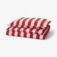 SLÅNHÖSTMAL Funda nórdica+funda(s) de almohada, rosado claro rojo oscuro/raya, Tamaño twin