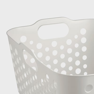 SLIBB Cesto para ropa sucia, blanco, 10 gal