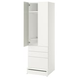 SMÅSTAD / UPPFÖRA Armario, blanco blanco/+3 cajones, 23 5/8x25 5/8x77 1/8 "