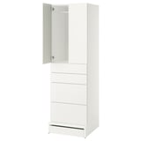 SMÅSTAD / UPPFÖRA Armario, blanco blanco/+4 cajones, 23 5/8x25 5/8x77 1/8 "
