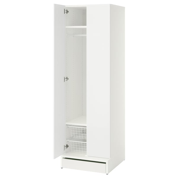 SMÅSTAD / UPPFÖRA Armario, blanco/blanco, 23 5/8x25 5/8x77 1/8 "