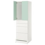 SMÅSTAD / UPPFÖRA Armario, blanco verde claro/+4 cajones, 23 5/8x25 5/8x77 1/8 "