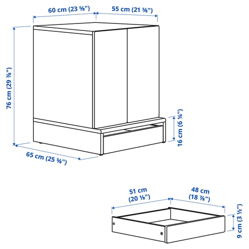 SMÅSTAD / UPPFÖRA Combinación de almacenaje, blanco/blanco, 70 7/8x25 5/8x77 1/8 "