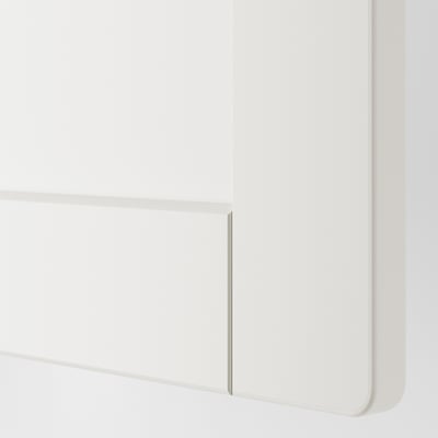 SMÅSTAD / UPPFÖRA Combinación de almacenaje, blanco +marco/+banca, 59x25 5/8x77 1/8 "