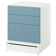 SMÅSTAD / UPPFÖRA Cómoda de 3 cajones, blanco/azul, 23 5/8x25 5/8x29 7/8 "