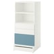 SMÅSTAD / UPPFÖRA Librero, blanco azul/+3 cajones, 23 5/8x25 5/8x53 1/2 "