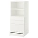Opción: SMÅSTAD / UPPFÖRA Librero, blanco blanco/+3 cajones, 23 5/8x25 5/8x53 1/2 "