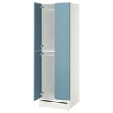 SMÅSTAD / UPPFÖRA Ropero, blanco azul/+2 rieles para ropa, 23 5/8x25 5/8x77 1/8 "
