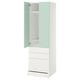 Opción: SMÅSTAD / UPPFÖRA Ropero, blanco verde claro/+3 cajones, 23 5/8x25 5/8x77 1/8 "