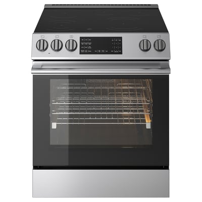 SNESSLINGE Horno+estufa vitrocerámica, acero inoxidable, 30 "