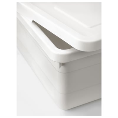 SOCKERBIT Caja con tapa, blanco, 15x9 ¾x6 "