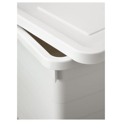 SOCKERBIT Caja de almacenamiento+tapa, blanco, 15x30x11 ¾ "