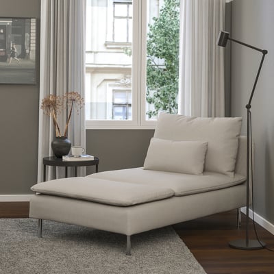 SÖDERHAMN Chaise longue, Fridtuna beige claro