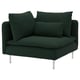 SÖDERHAMN Módulo esquina, Tallmyra verde oscuro