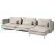 SÖDERHAMN Sofá cama de 4 plazas, +chaise longue/Fridtuna beige claro