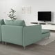 SÖDERHAMN Sofá de 2 plazas, +chaise longue con reposabrazos/Tallmyra verde claro