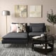 SÖDERHAMN Sofá de 2 plazas+chaise longue, Fridtuna gris oscuro