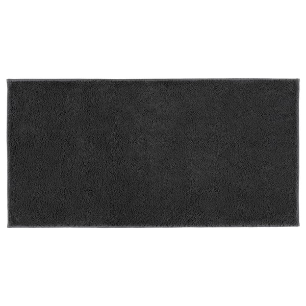 SÖDERSJÖN Alfombra de baño, gris oscuro, 24x47 "