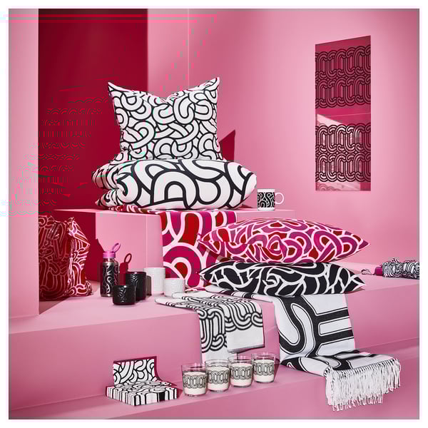 SÖTRÖNN Funda nórdica+funda(s) de almohada, blanco/negro/con diseño, Tamaño Full/Queen (Doble/Queen)