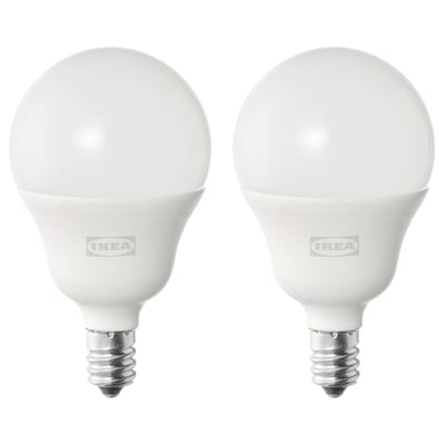 SOLHETTA Bombilla LED E12 450 lúmenes, globo ópalo, 5000 K