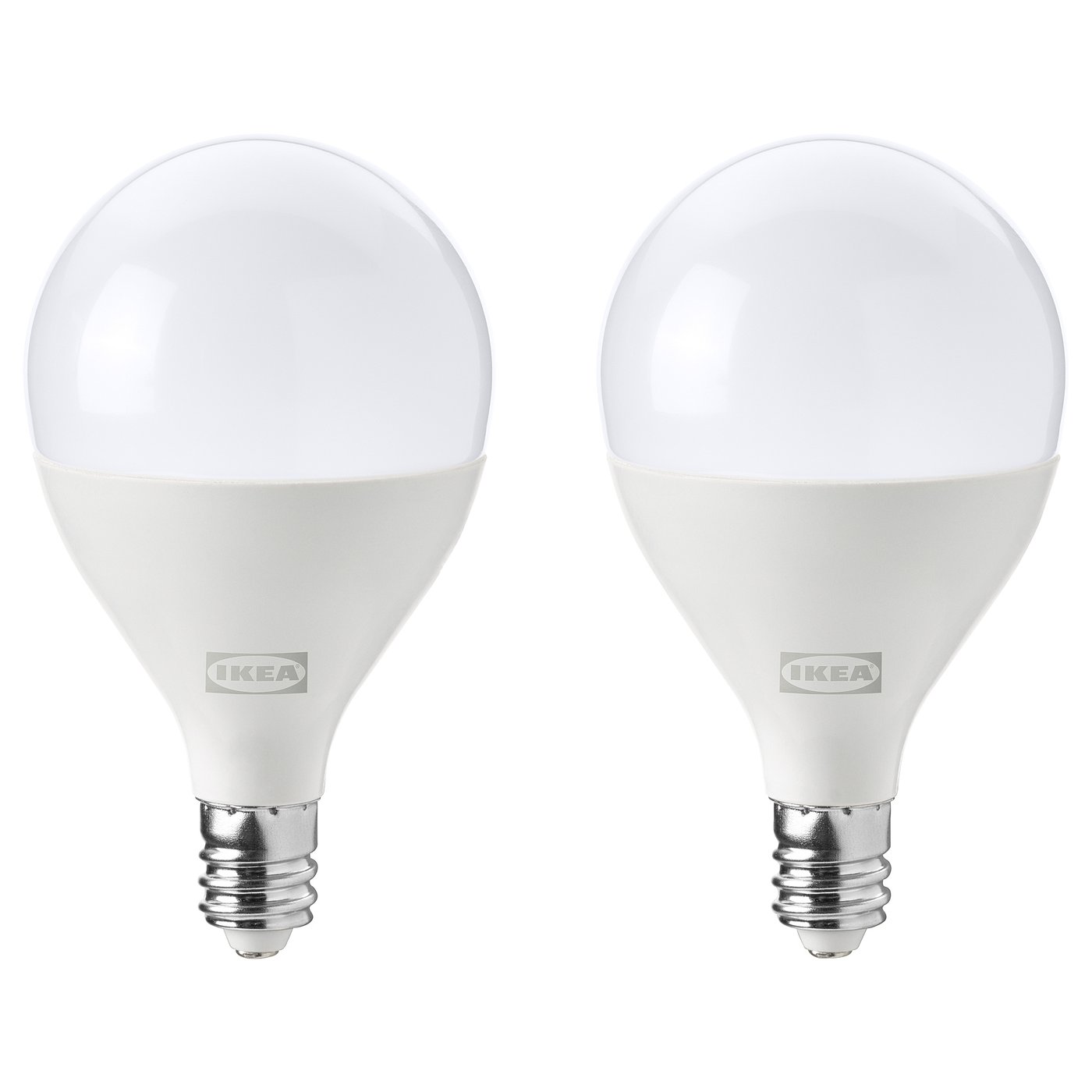 SOLHETTA Bombilla LED E12 800 lúmenes, regulable/globo ópalo, 2 "