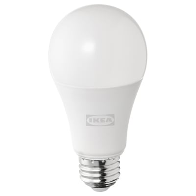 SOLHETTA Bombilla LED E26 1600 lúmenes, regulable/globo ópalo