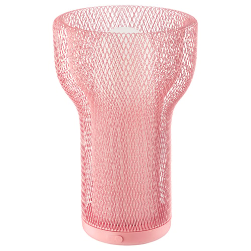 SOLVINDEN Iluminación decorativa LED, funciona con pilas malla/exterior rosado