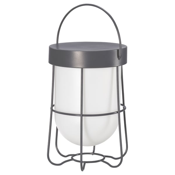 SOLVINDEN Lámpara de mesa, gris, 7 1/8 "