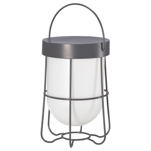 SOLVINDEN Lámpara de mesa, gris, 7 1/8 "