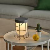 SOLVINDEN Lámpara de mesa, gris, 7 1/8 "
