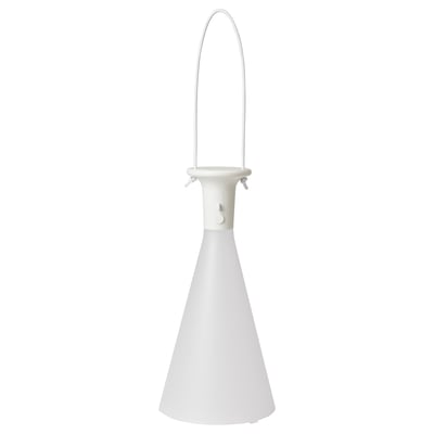 SOLVINDEN Lámpara de mesa LED, funciona con pilas exterior/cónico blanco, 10 1/4 "