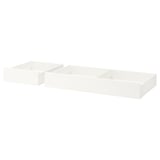 SONGESAND Caja almacenamiento cama, juego 2, blanco, Tamaño Full/Doble/Twin/Individual