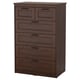 Opción: SONGESAND Cómoda de 6 cajones, marrón, 32 1/4x49 5/8 "