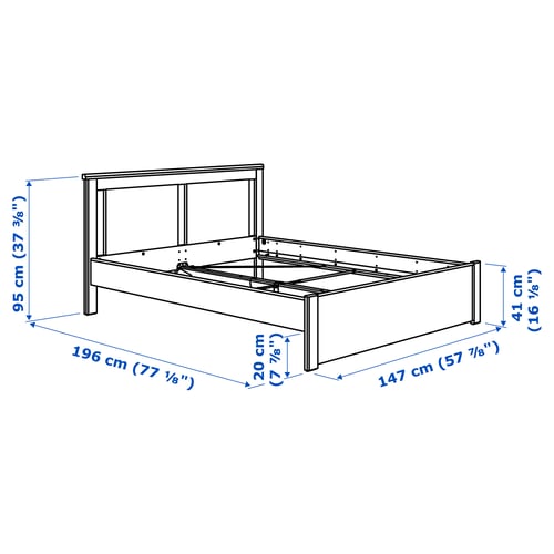 SONGESAND Muebles de dormitorio, juego de 5, marrón, Tamaño full