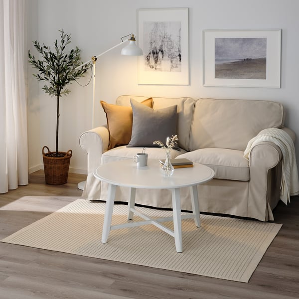 STARREKLINTE Alfombra, lisa, natural/verde claro, 3 ' 11 "x5 ' 11 "
