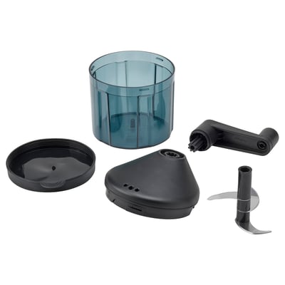 STENSNULTRA Picadora para verduras, negro gris turquesa/transparente