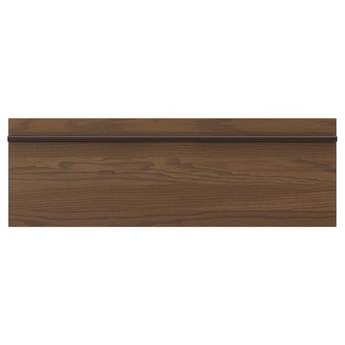 STENSTA Frente de cajón, marrón oscuro chapa de fresno, 30x10 "