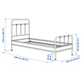 STJÄRNÖ Base de cama, antracita/Luröy, Tamaño twin