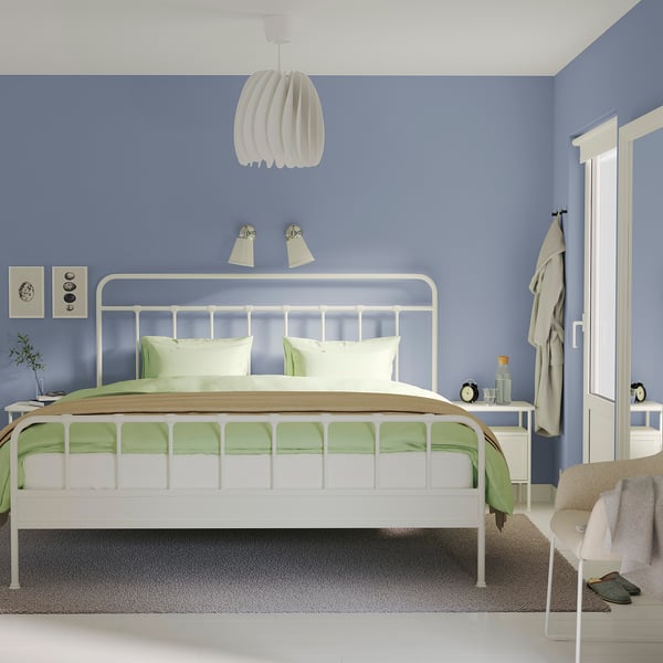 STJÄRNÖ / GRÅFJÄLLET Muebles de dormitorio, juego de 3, blanco, Tamaño King