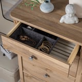 STOREMOLLA Cómoda de 5 cajones, marrón grisáceo teñido, 24 3/4x19 5/8x51 5/8 "