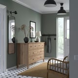 STOREMOLLA Gavetero de 8 cajones, marrón grisáceo teñido, 67 3/8x19 5/8x35 7/8 "