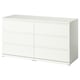 STORKLINTA Gavetero de 6 cajones, blanco/función de anclaje/desbloqueo, 55 1/8x18 7/8x29 1/2 "