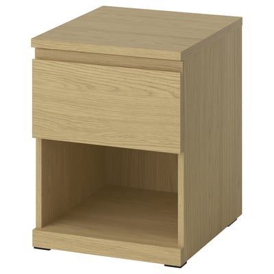 STORKLINTA Mesa de noche, efecto de roble/+1 cajón, 15 3/4x18 7/8x20 7/8 "