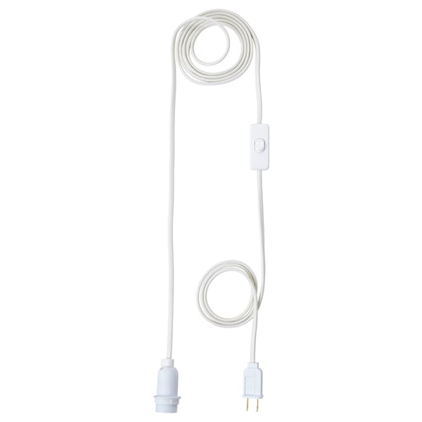 STRÅLA Juego de cables, blanco, 157 "
