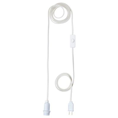 STRÅLA Juego de cables, blanco, 157 "