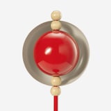 STRÅLA Lámpara de mesa decorativa LED, metal funciona con pilas/rojo