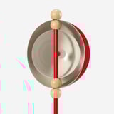STRÅLA Lámpara de mesa decorativa LED, metal funciona con pilas/rojo