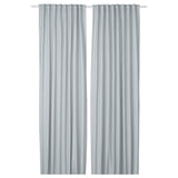 STRANDMALÖRT Cortinas, 1 par, gris claro/+cinta de fruncir, 57x98 "