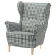 STRANDMON Sillón de orejas, Sulviken azul/beige